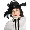 Image de Capeline Noire avec Plumes