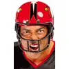 Image de FIESTAS GUIRCA | Casque de Football Américain Rouge (Taille Unique) - Accessoire Sportif pour Costumes de Joueur de Football Américain - Idéal pour Fêtes à Thème - Adulte Unisexe - Rouge