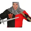 Image de FIESTAS GUIRCA | Épée de Barbare avec Fourreau (58 cm) - Accessoire Médiéval Viking Guerrier pour Carnaval Halloween Fêtes à Thème - Adulte Enfant - Argent Or