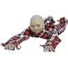 Image de FIESTAS GUIRCA | Enfant Zombie Rampant avec Lumière, Son et Mouvement (90 cm) - Décoration d'Halloween pour Fêtes et Célébrations de Terreur - Idéal pour Ambiances de Peur et Zombies - Multicolore