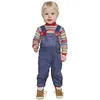 Image de FIESTAS GUIRCA | Costume Baby Bad Doll (12-18 Mois) - T-shirt et Salopette - Costumes de Poupée Maléfique pour Halloween et Fêtes Costumées - Idéal pour Bébés et Petits Enfants - Bleu et Multicolore