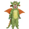 Image de FIESTAS GUIRCA | Costume de Dragon Bébé (12-18 Mois) - Combinaison, Cagoule, Ailes et Queue - Costumes d'Animaux et Médiévaux pour Halloween - Idéal pour Bébés Unisexes - Vert et Orange