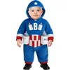 Image de FIESTAS GUIRCA | Costume Captain Milk Bébé (12-18 Mois) - Cagoule, Combinaison et Porte-Lattas - Costumes de Super-héros et Vilains pour Halloween et Fêtes - Idéal pour Enfants - Bleu et Rouge