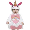 Image de FIESTAS GUIRCA | Costume de Licorne Bébé (18-24 Mois) - Cagoule et Combinaison - Costumes d'Animaux et de Fantaisie pour Halloween et Fêtes Costumées - Idéal pour Petites Filles - Blanc et Rose