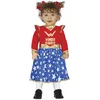 Image de Fiestas GUiRCA Costume de bébé Merveille - Robe de super héroïne rouge et bleue avec étoiles pour bébé 12-18 Mois