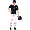 Image de FIESTAS GUIRCA | Costume de Quarterback Teen (14-16 Ans) - T-shirt et Pantalon pour Fêtes Sportives et Célébrations - Idéal pour Halloween, Carnaval et Fêtes Costumées - Noir et Blanc