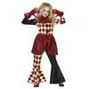 Image de FIESTAS GUIRCA | Costume Horror Clown Enfant (5-6 ans) - T-shirt, Col et Pantalon - Costumes de Clown Terrifiant pour Halloween, Carnaval et Fêtes Déguisées - Idéal pour Filles - Grenat et Beige