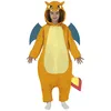 Image de FIESTAS GUIRCA Costume de dragon orange pour enfant   Ensemble pyjama dragon avec queue et ailes pour garçons de 10 à 12 ans