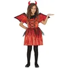 Image de FIESTAS GUIRCA Costume de Diablesse Coquette - Petit Diable Rouge - Déguisement Halloween Fille 3-4 Ans