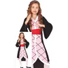 Image de FIESTAS GUIRCA Déguisement de guerrier à manches roses pour fille avec robe kimono de 5 à 6 ans