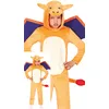 Image de FIESTAS GUIRCA Déguisement de dragon de feu pour enfant Déguisement de guerrier anime japonais pour enfants de 5 à 6 ans