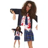 Image de FIESTAS GUIRCA | Costume de Estudiante Zombie (38-40/M) - Chemise, Veste, Cravate et Jupe - Costumes de Morts-Vivants pour Halloween, Carnaval et Fêtes Déguisées - Idéal pour Adultes - Bleu et Blanc