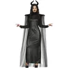 Image de FIESTAS GUIRCA Déguisement de Fée Maléfique - Robe Noire Elégante avec Cape et Cornes pour Femme Adulte Taille L 42-44