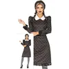 Image de FIESTAS GUIRCA Déguisement Fille de Famille Gothique - Robe Noire Élégante - Déguisement Halloween Femme Taille 36-38 S
