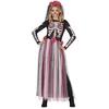 Image de FIESTAS GUIRCA Costume Squelette Roses Jour des Morts - Robe Longue Avec Voile Fleuri Halloween Déguisement Femme Taille 38-40 M