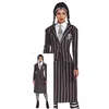 Image de FIESTAS GUIRCA Fille de Famille Gothique Uniforme Scolaire - Déguisement d'Halloween Femme Taille 46-48 XL