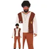 Image de FIESTAS GUIRCA | Costume Hippie Flower Adulte (52-54/L) - Chemise, Gilet, Bandeau et Pantalon - Costumes Années 60 et Style Rétro pour Fêtes Déguisées et Carnaval - Homme - Marron
