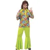 Image de FIESTAS GUIRCA | Costume Flower Power Hippie Adulte (52-54/L) - Chemise et Pantalon - Costumes Années 60, Rétro et Vintage pour Fêtes Déguisées, Carnaval et Halloween - Idéal pour Homme