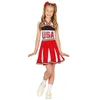 Image de Fiestas GUiRCA Déguisement Pom-Pom Girl Costume Enfant Fille Taille Taille 7-9 ans