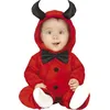 Image de FIESTAS GUIRCA | Costume Demonio Bébé (18-24 mois) - Capuche et Combinaison - Costumes de Petit Diable pour Halloween, Carnaval et Fêtes - Idéal pour Bébés Unisexes - Rouge et Noir