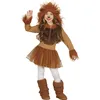 Image de FIESTAS GUIRCA | Costume de Lionne Enfant (7-9 ans) - Capuche, Queue et Robe - Costumes d'Animaux pour Halloween, Carnaval et Fêtes Costumées - Idéal pour Filles - Marron