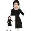 Image de FIESTAS GUIRCA | Costume Gothic Girl Enfant (7-9 Ans) - Robe pour Filles - Costumes d'Écolière pour Halloween, Carnaval, Fêtes de Films et Séries - Idéal pour la Journée Mondiale du Livre - Noir