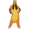 Image de FIESTAS GUIRCA | Déguisement Kigurumimi Tigre Adulte Unisexe (42-44/L) - Combinaison avec Capuche et Queue - Costume Animalier pour Carnaval, Halloween, Fêtes à Thème, Cosplay, Soirées Amusantes