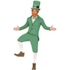 Image de FIESTAS GUIRCA | Costume de Leprechaun Adulte (52-54/L) - Barbe, Veste, Pantalon, Plastron et Chapeau - Costumes de Saint-Patrick, Fêtes Irlandaises et Célébrations - Idéal pour Homme - Vert