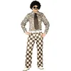 Image de FIESTAS GUIRCA | Costume Brady Années '70 Adulte (48-50/M) - Chemise, Ceinture, Cravate et Pantalon - Costumes Rétro pour Fêtes à Thème, Carnaval et Halloween - Idéal pour Femmes - Marron