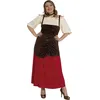 Image de FIESTAS GUIRCA | Disfraz de Tabernera Medieval (38-40/M) - Robe pour Femme - Costumes d'Époque, Renaissance et Foires Médiévales pour Halloween, Carnaval et Fêtes Déguisées - Marron et Rouge