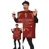 Image de FIESTAS GUIRCA | Costume Château la Pompette Adulte (52-54/L) - Costume et Ceinture - Costumes de Bière et Boissons pour Enterrement de Vie de Garçon, Fêtes Déguisées et Célébrations - Homme - Rouge