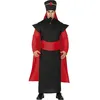 Image de FIESTAS GUIRCA | Costume Desert Villain Adulte (52-54/L) - Cape, Ceinture, Chapeau et Tunique - Costumes de Prince du Désert pour Halloween, Carnaval et Fêtes Costumées - Homme - Noir et Rouge