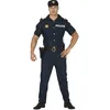 Image de FIESTAS GUIRCA Déguisement de héros de la police pour homme - Uniforme de policier bleu marine avec chapeau de police - Déguisement de flic pour homme Taille S 46-48