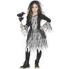 Image de FIESTAS GUIRCA | Costume Ghost Girl (5-6 ans) - Robe et Voile - Costume de Fantôme pour Halloween, Carnaval et Fêtes - Idéal pour Enfants - Noir et Blanc