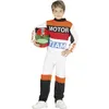 Image de FIESTAS GUIRCA | Costume de Pilote de Moto Enfant (7-9 Ans) - Combinaison de Course - Costumes de Sport et Automobile pour Halloween et Fêtes Déguisées - Idéal pour Enfants - Blanc et Multicolore