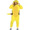 Image de FIESTAS GUIRCA | Costume de Chinchilla Électrique (38-40/M) - Cagoule, Queue et Combinaison - Costumes de Jeux Vidéo ou Animaux pour Fêtes et Événements - Idéal pour Adultes - Jaune et Marron