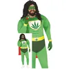 Image de FIESTAS GUIRCA | Costume Superhéroe Marihuana Adulte (48-50/M) - Masque, Cape, Ceinture, Gants et Combinaison