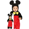 Image de FIESTAS GUIRCA | Costume de Petite Souris Bébé (12-18 mois) - Bonnet et Combinaison - Costumes d'Animaux pour Tout-Petits - Idéal pour Halloween, Carnaval et Fêtes Déguisées Enfants - Noir et Rouge