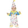 Image de FIESTAS GUIRCA | Costume de Clown Coloré pour Bébé (18-24 Mois) - Bonnet et Combinaison - Costumes de Cirque et Carnaval pour Fêtes Costumées et Célébrations Enfantines - Unisexe - Multicolore
