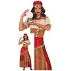 Image de FIESTAS GUIRCA Déguisement énigmatique de diseuse de bonne aventure pour femme - Costume de gitane - Costumes d'Halloween pour femme taille S, Beige, Marron, Rouge, Vert