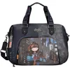 Image de Anekke - Sac de voyage pour femme - Sac de voyage en similicuir avec 2 poignées et fermeture à glissière contemporaine - Accessoires et accessoires pour femmes - Dimensions 45x33x22 cm, multicolore