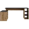 Image de Bureau d'angle 183 cm WRITE W coloris chêne et noir
