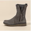 Image de El Naturalista pour femme. 256331R30005_039 Bottes en cuir N5633 Silk Suede gris (41), Plat, Fermeture éclair, Casuel