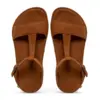 Image de El Naturalista pour femme. 256861123005_023 Sandales en cuir N5686 Satya marron (36), Plat, Boucle, Casuel