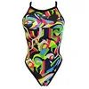 Image de Turbo Maillot de bain Swimsuit Nat. Mme Geo Abstract (Revolution) de Waterpolo Compétition Natation et Triathlon Motif Coupe confortable, Noir , XL