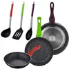 Image de Lot de 3 poêles (18,22,26 cm) en aluminium forgé avec 3 ustensiles de cuisine collection Jolie