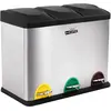 Image de WELLHOME Poubelle tri sélectif à pédale 45L acier