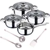Image de 7 pièces San Ignacio en acier inoxydable + Set 3 pcs Ustensiles de cuisine en acier inoxydable