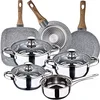 Image de Batterie de cuisine 7 pièces SAN IGNACIO Phare en acier inoxydable avec jeu de poêles (18/22 cm) et grill 28 x 28 cm SAN IGNACIO Daimiel en aluminium forgé