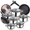 Image de SAN IGNACIO - Batterie de cuisine en acier inoxydable avec jeu de poêles (20/24/28 cm) SAN IGNACIO Moma en aluminium forgé